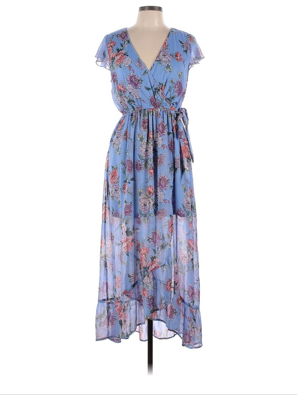 Band Of Gypsies Bohemian Tie Waist Open Back Dress- Size L
